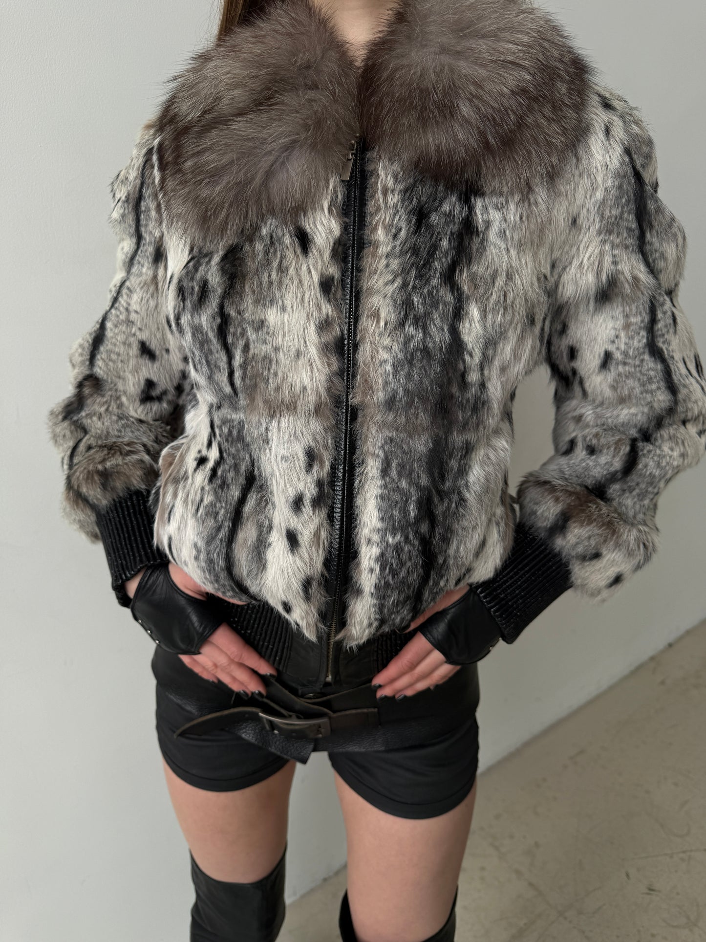 Vintage leather jacket TWINKLING GLOBAL