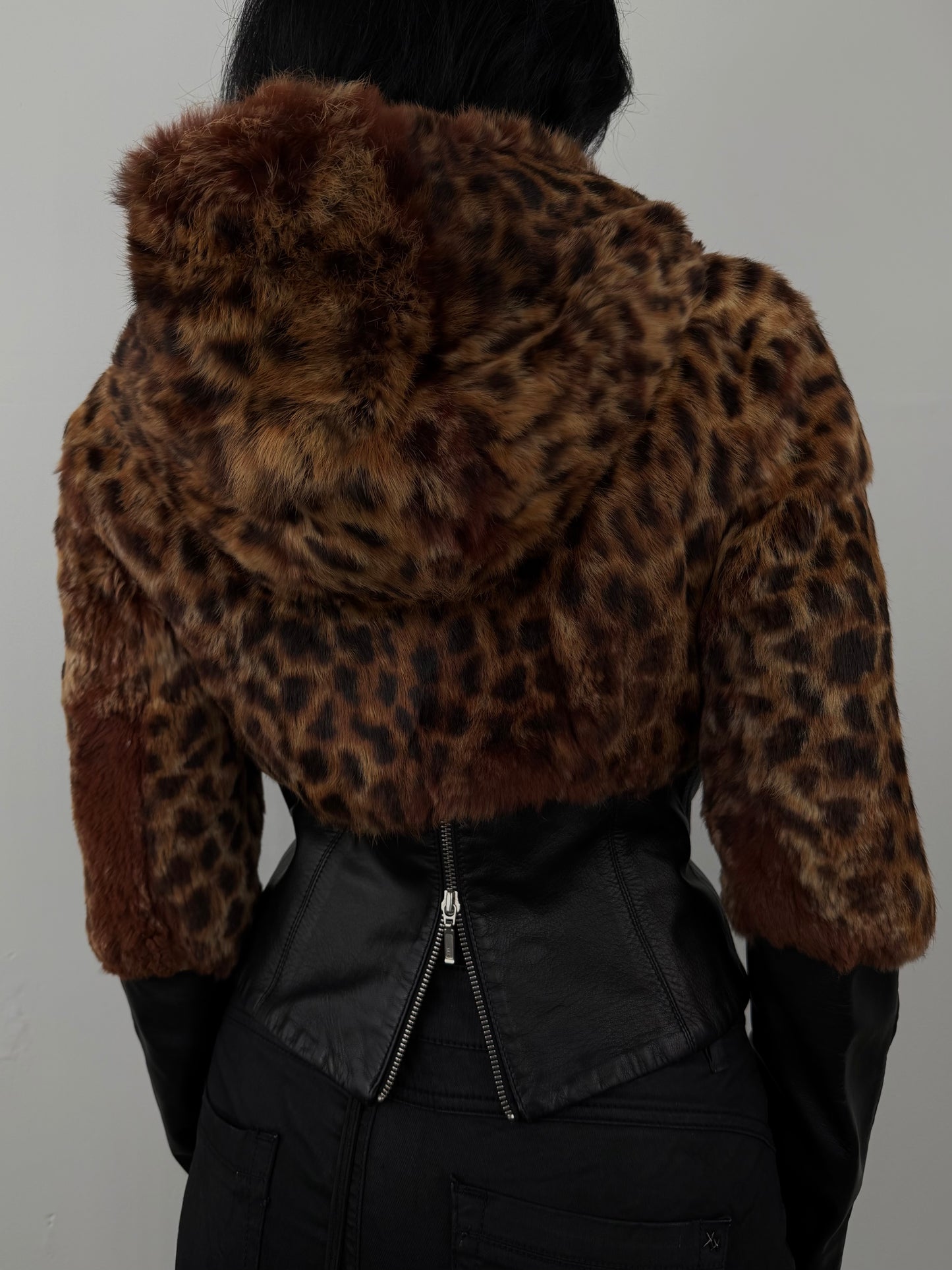 Vintage leopard leather jacket TWINKLING GLOBAL