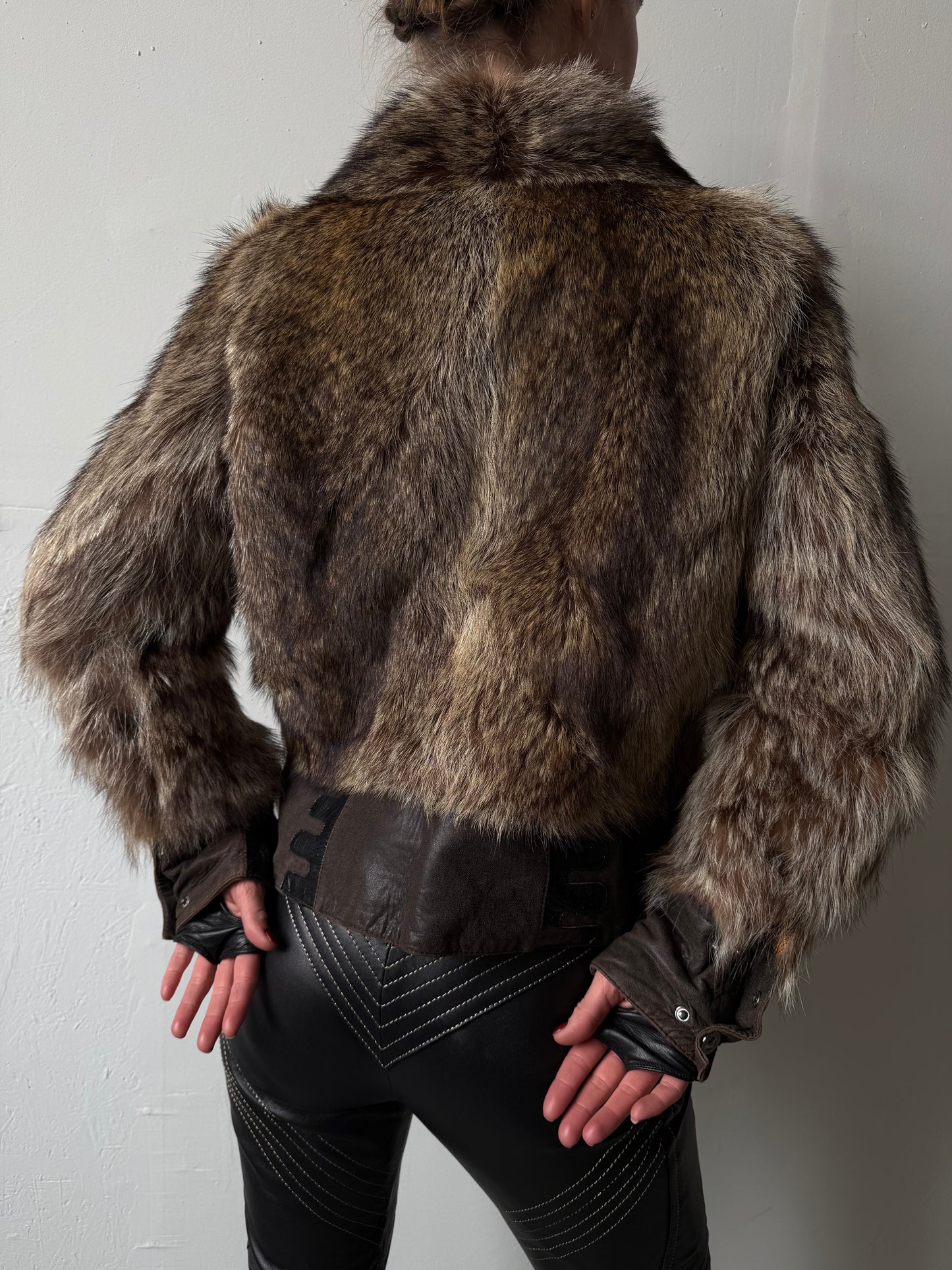 Vintage leather jacket TWINKLING GLOBAL