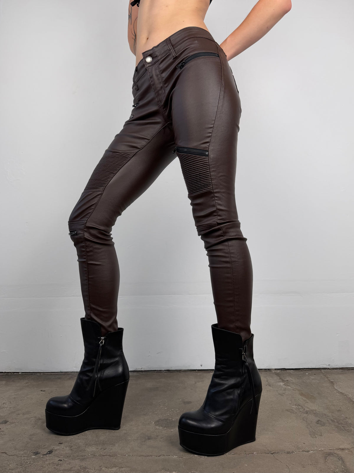 Brown stretch jeans TWINKLING GLOBAL