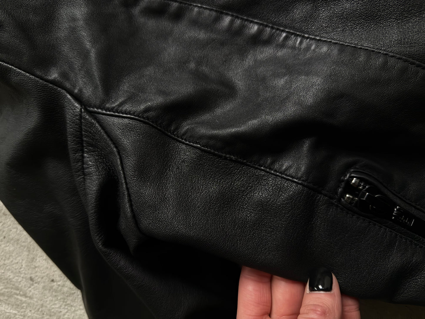 Early 2010s genuine leather fitted jacket TWINKLING GLOBAL