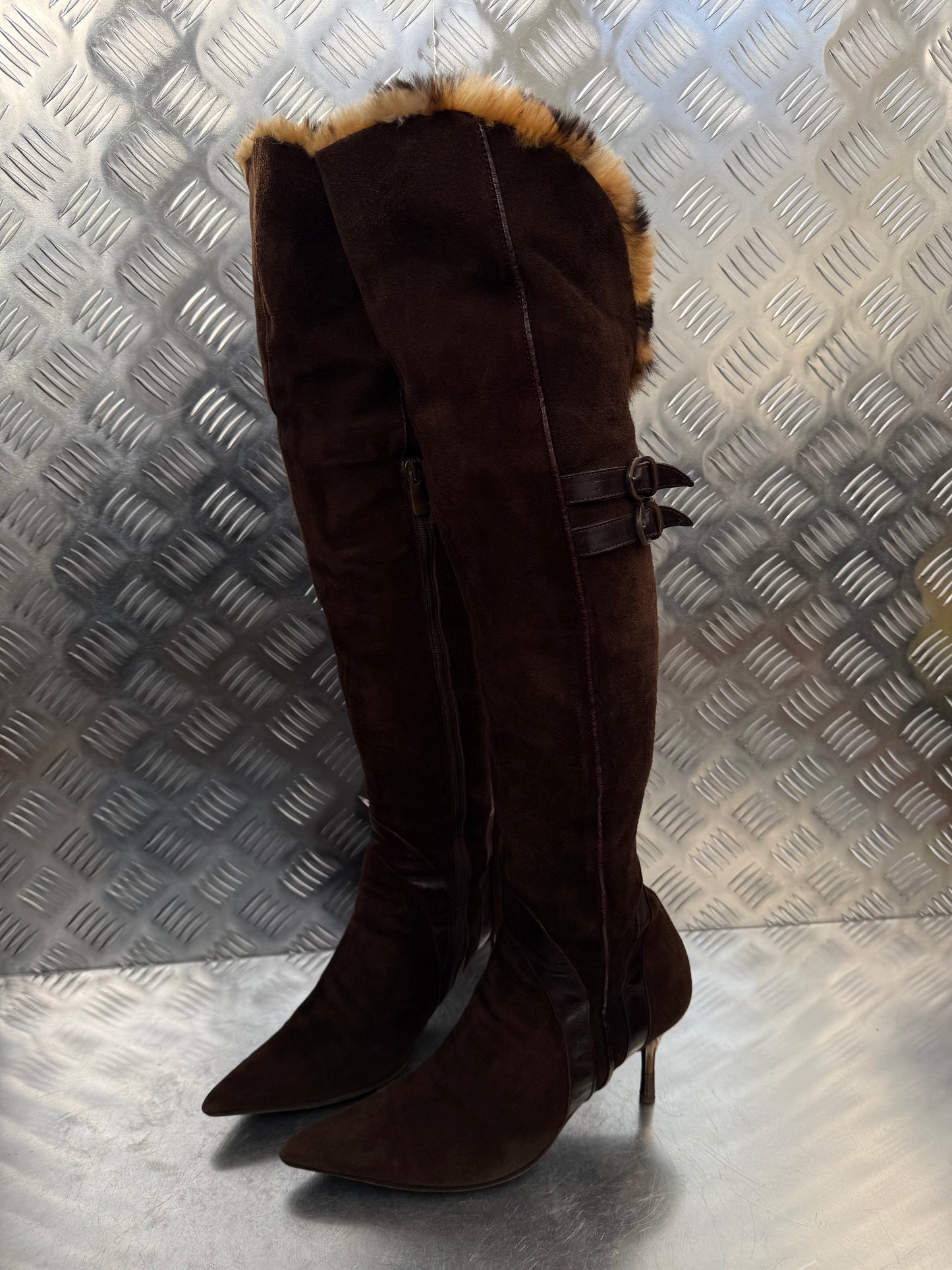 Vintage Italian suede leather boots TWINKLING GLOBAL