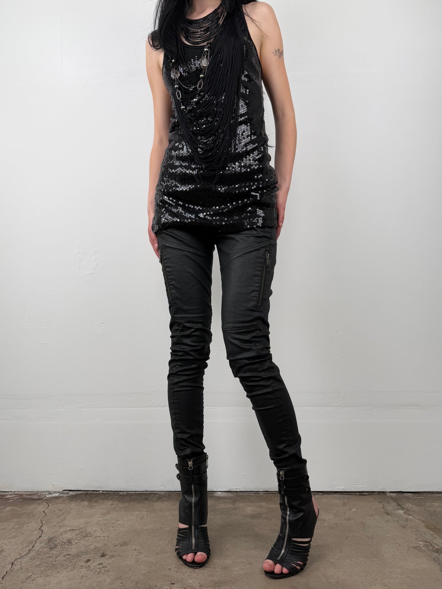 Sequin fringe top TWINKLING GLOBAL