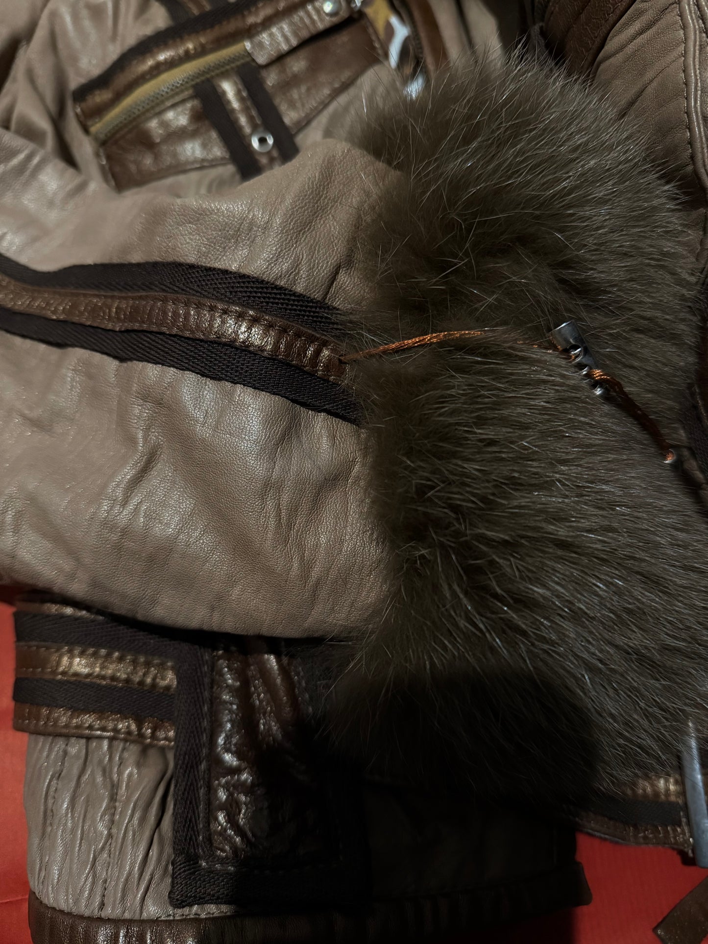Vintage leather jacket TWINKLING GLOBAL