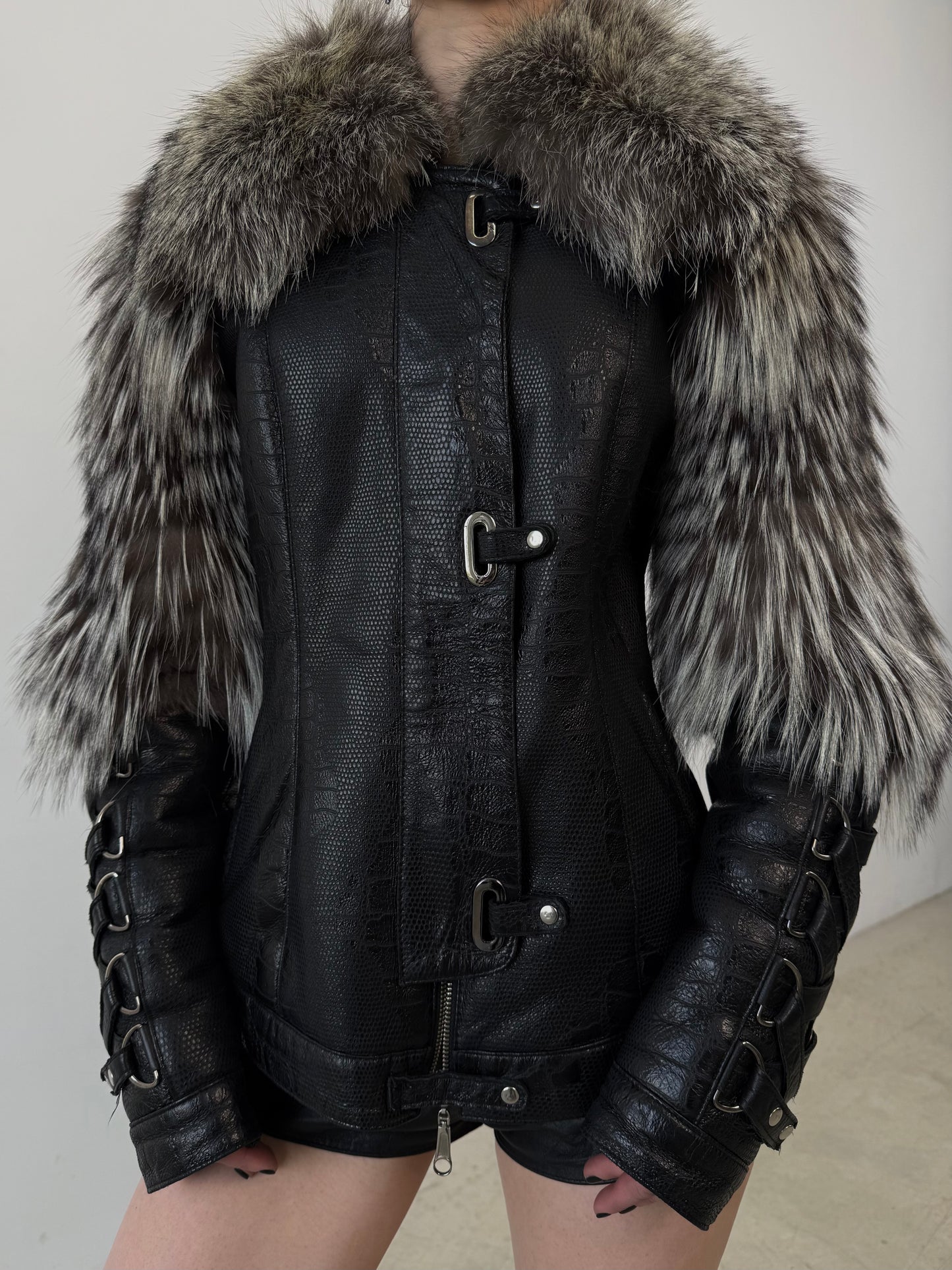 Vintage leather jacket TWINKLING GLOBAL