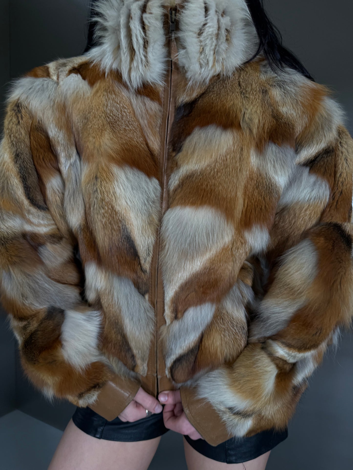Vintage leather jacket TWINKLING GLOBAL