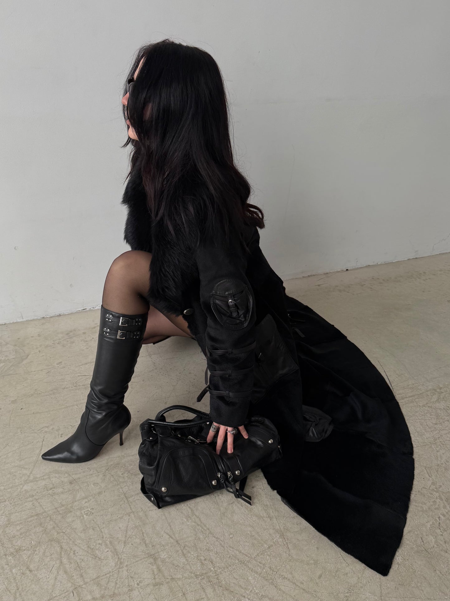 Vintage leather coat TWINKLING GLOBAL
