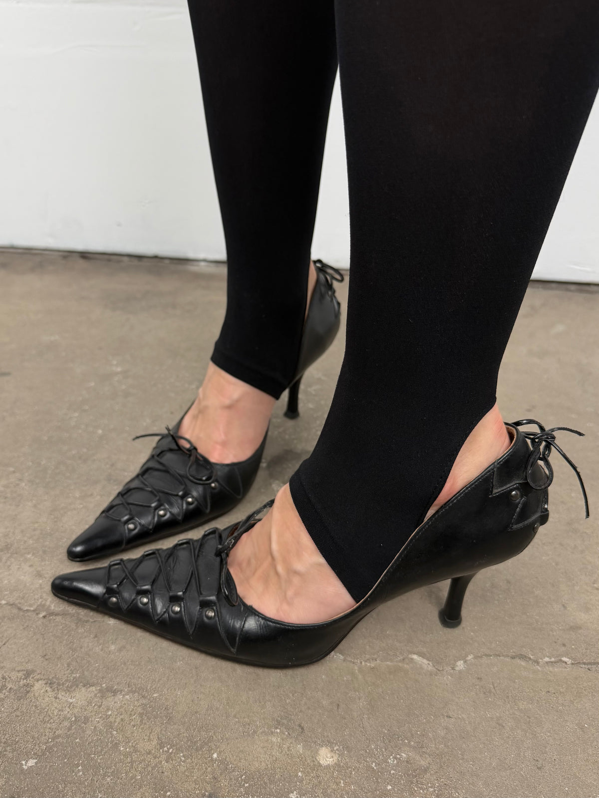 Leather lace-up heels TWINKLING GLOBAL