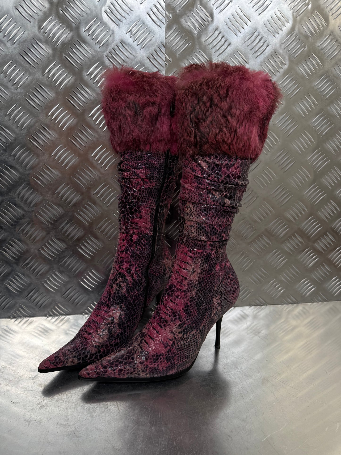Vintage Italy leather boots Twinkling Global