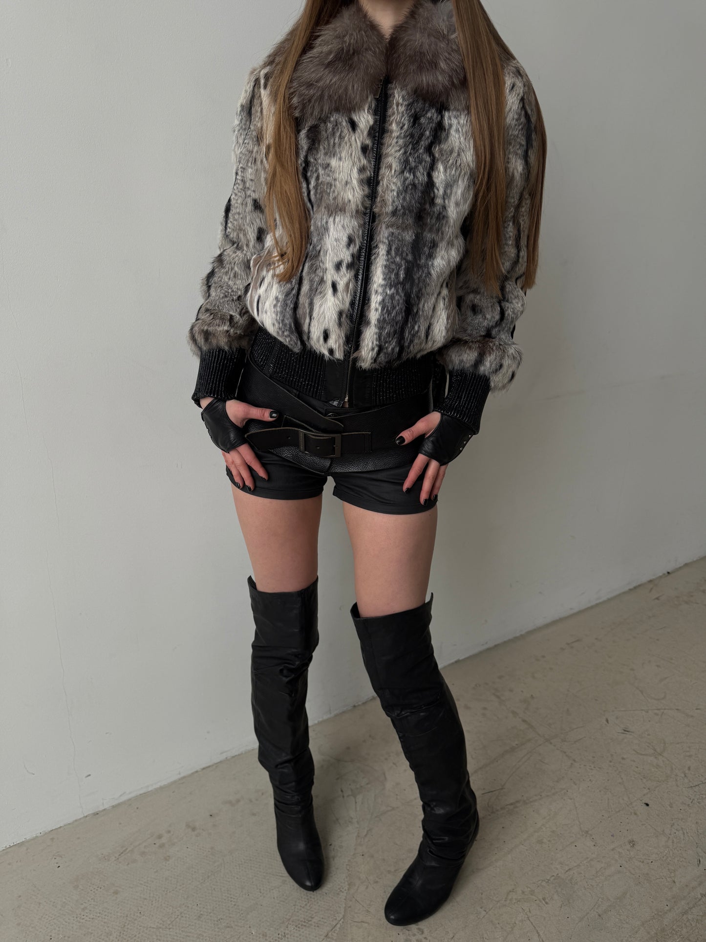 Vintage leather jacket TWINKLING GLOBAL