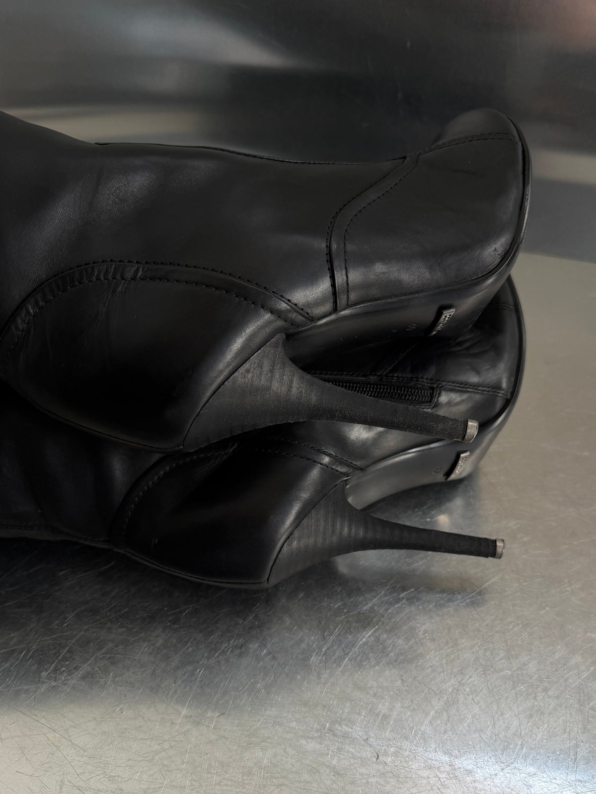 Paolo Conte black leather boots TWINKLING GLOBAL