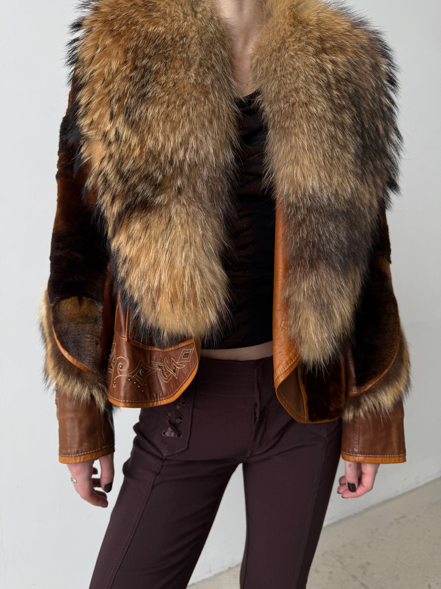 Vintage leather jacket TWINKLING GLOBAL