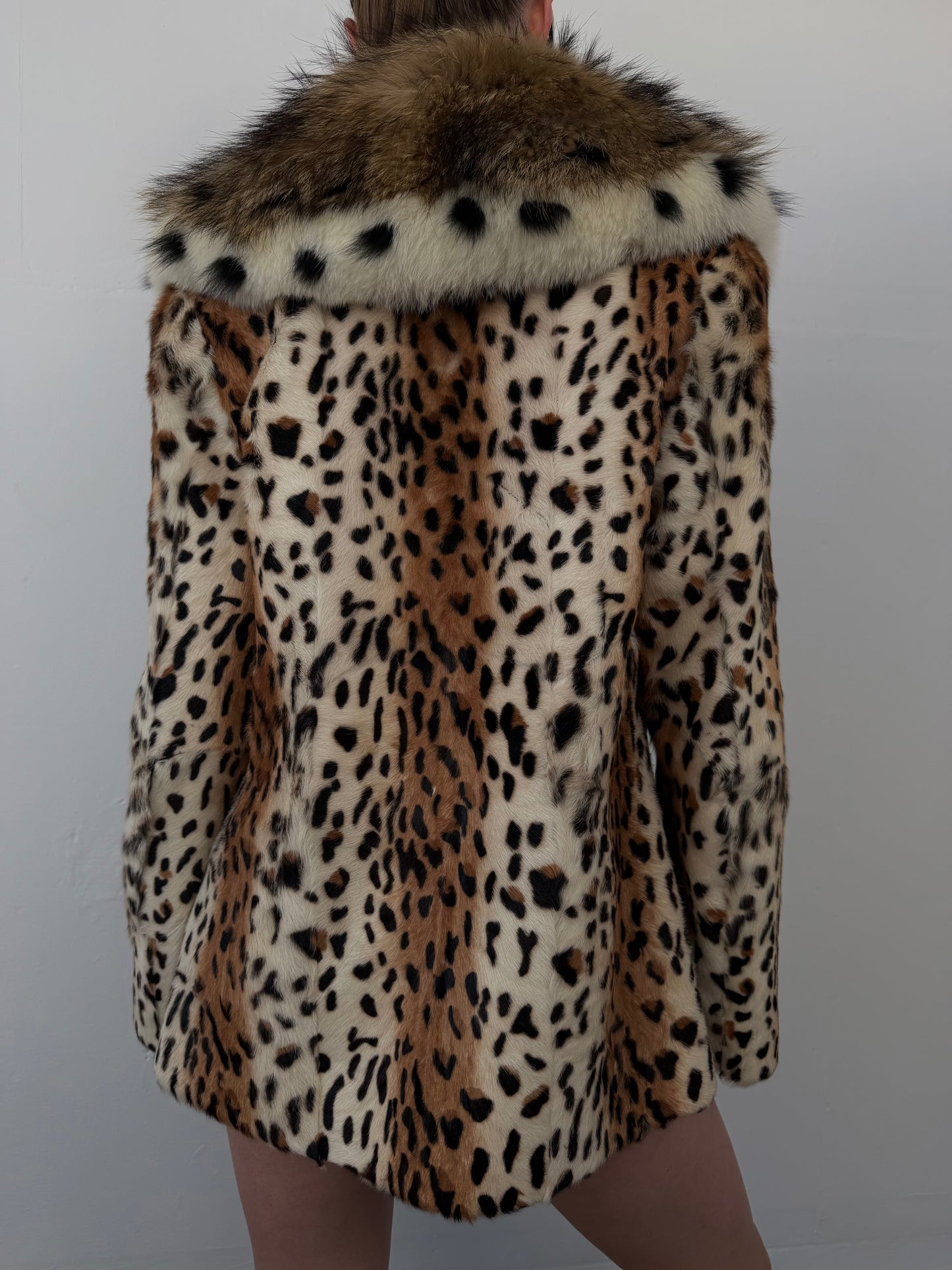 Vintage leopard faux fur coat TWINKLING GLOBAL