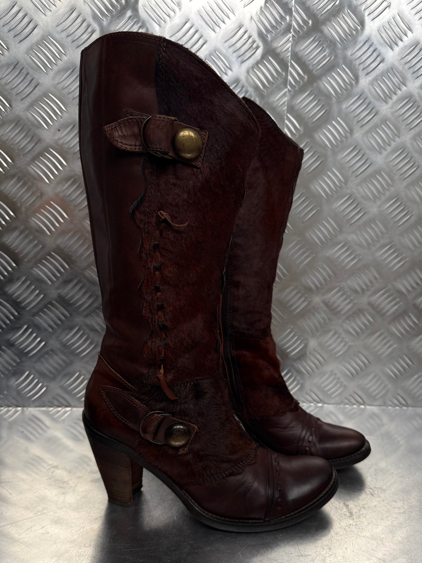 Vintage Italian leather cowboy boots TWINKLING GLOBAL