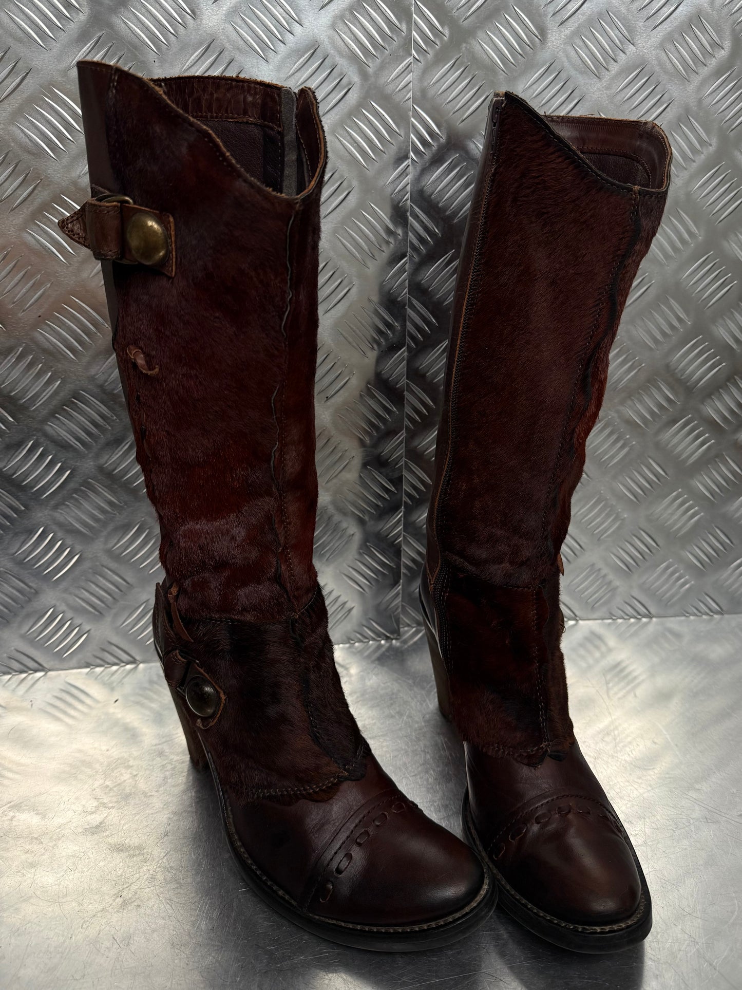 Vintage Italian leather cowboy boots TWINKLING GLOBAL