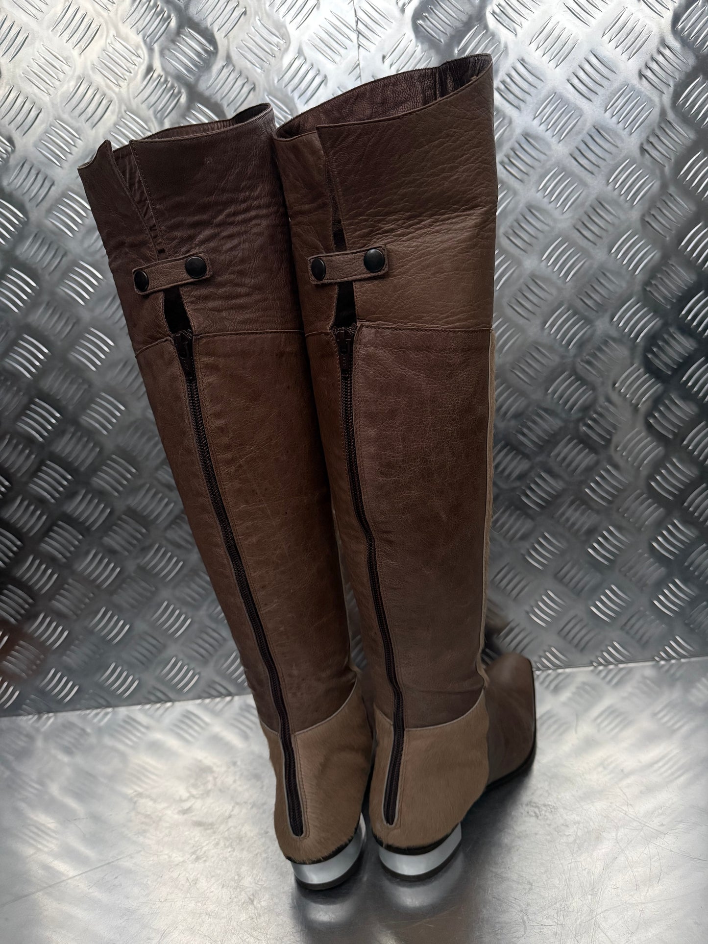 Vintage over-the-knee leather boots Andrea Lattanzi TWINKLING GLOBAL