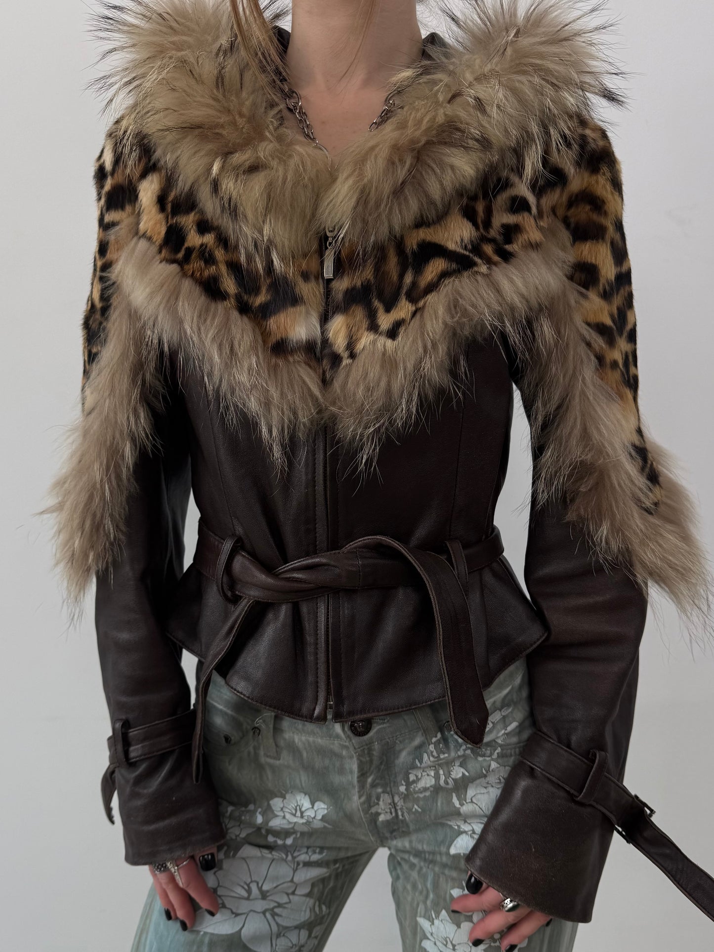 Vintage leather jacket TWINKLING GLOBAL