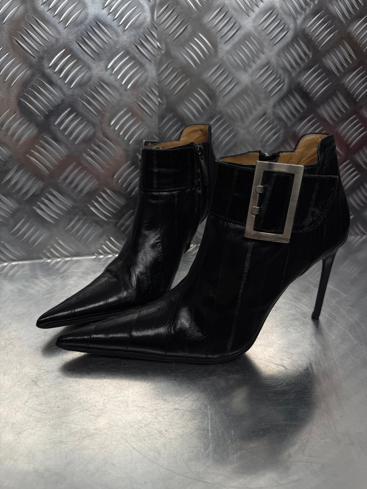 Vintage leather ankle boots Gianmarco Lorenzi TWINKLING GLOBAL
