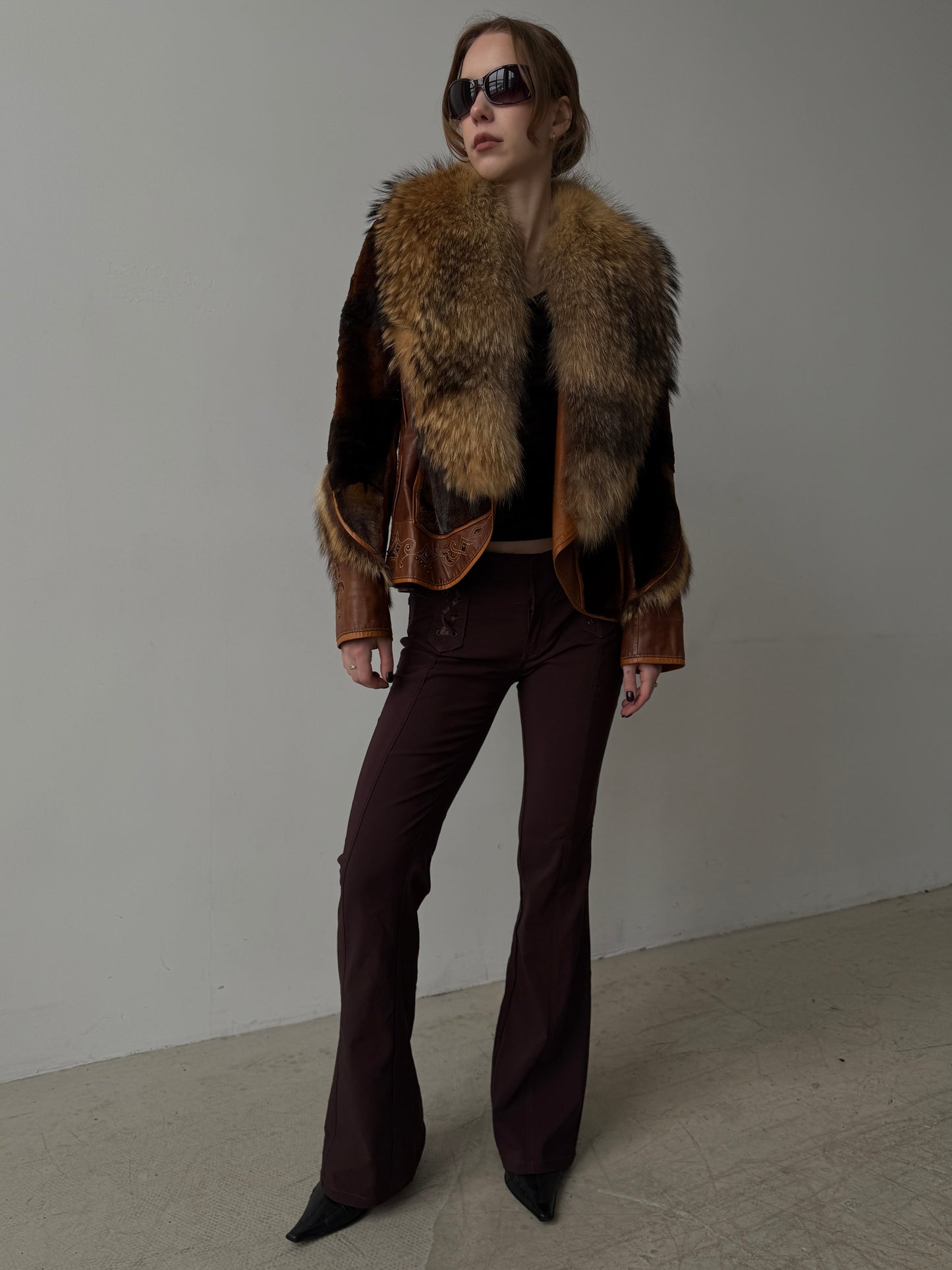 Vintage leather jacket TWINKLING GLOBAL