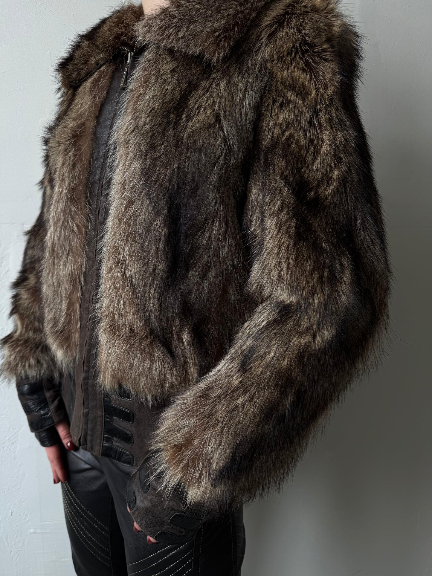 Vintage leather jacket TWINKLING GLOBAL