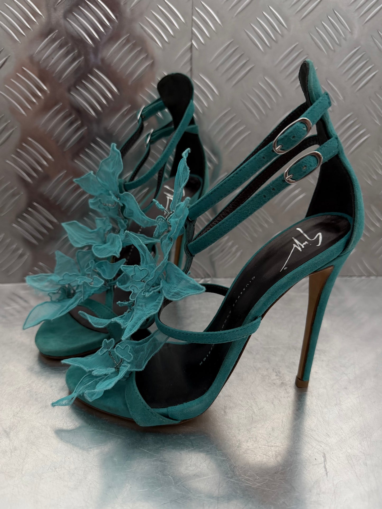 Vintage Giuseppe Zanotti floral heels TWINKLING GLOBAL