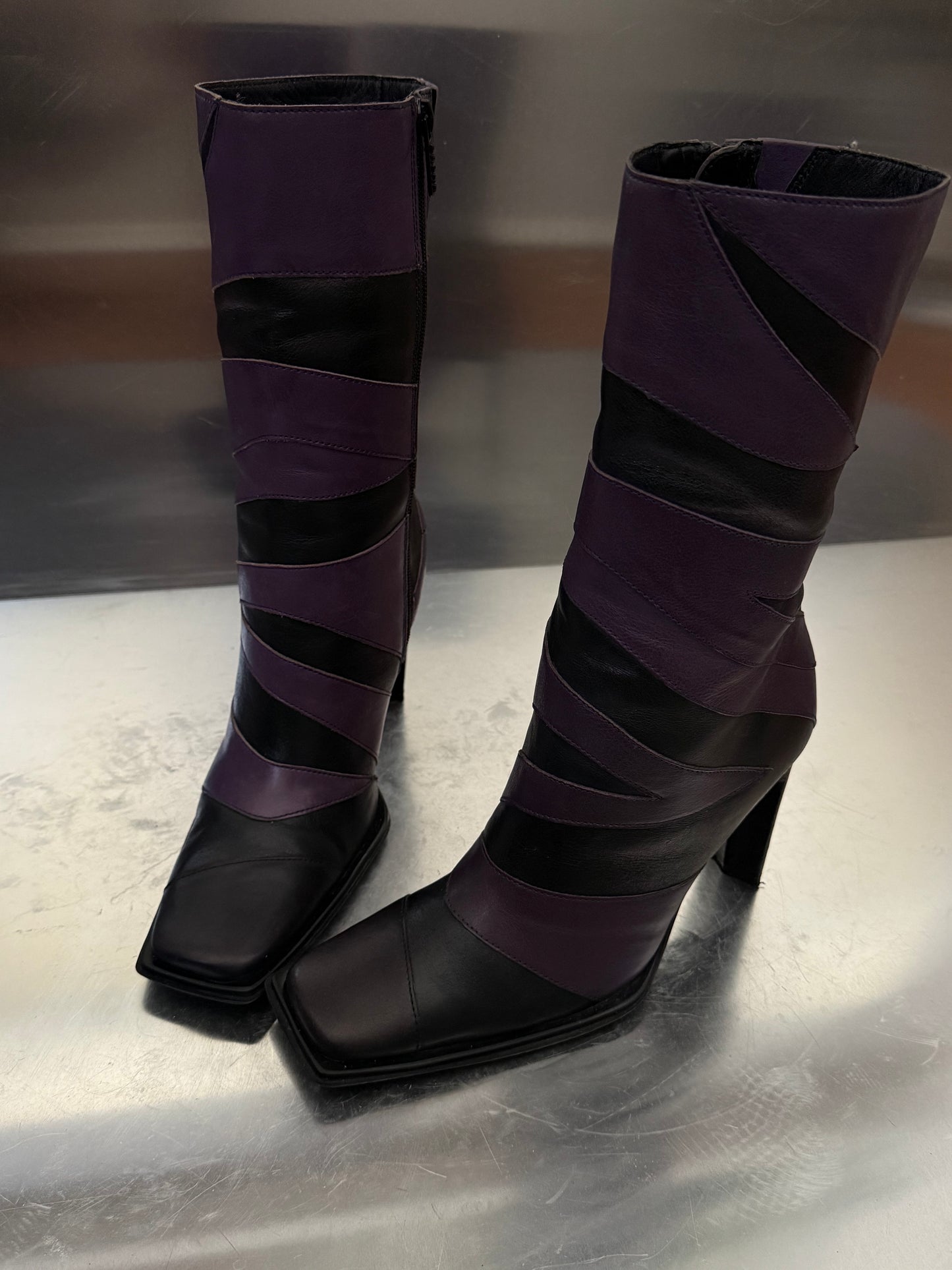 Vintage leather boots Bronx TWINKLING GLOBAL