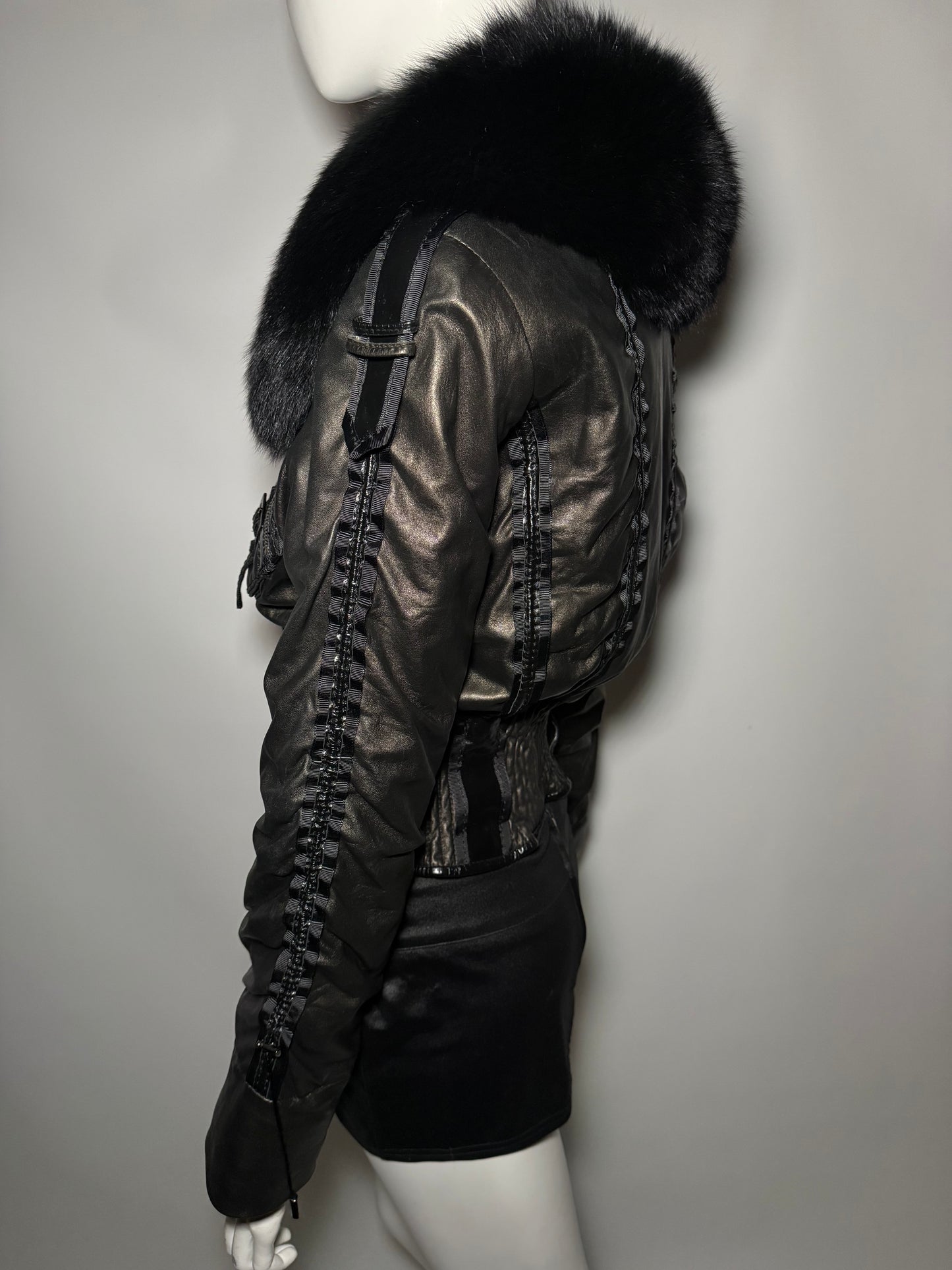 VINTAGE LEATHER JACKET TWINKLING GLOBAL