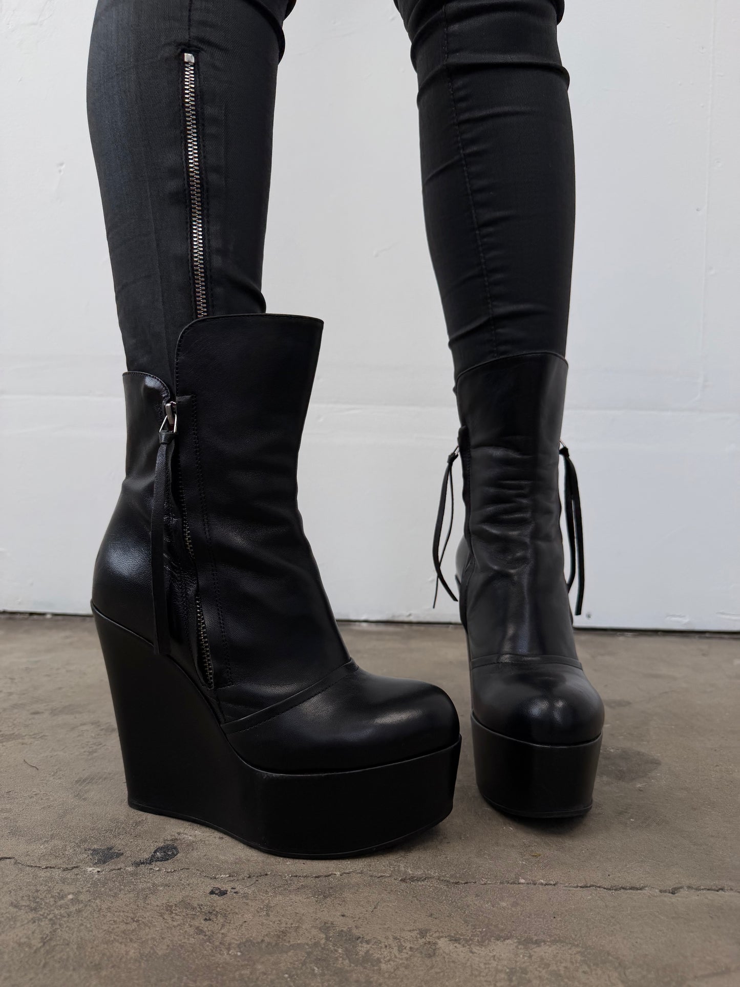 Bruno Bordese leather platform boots TWINKLING GLOBAL