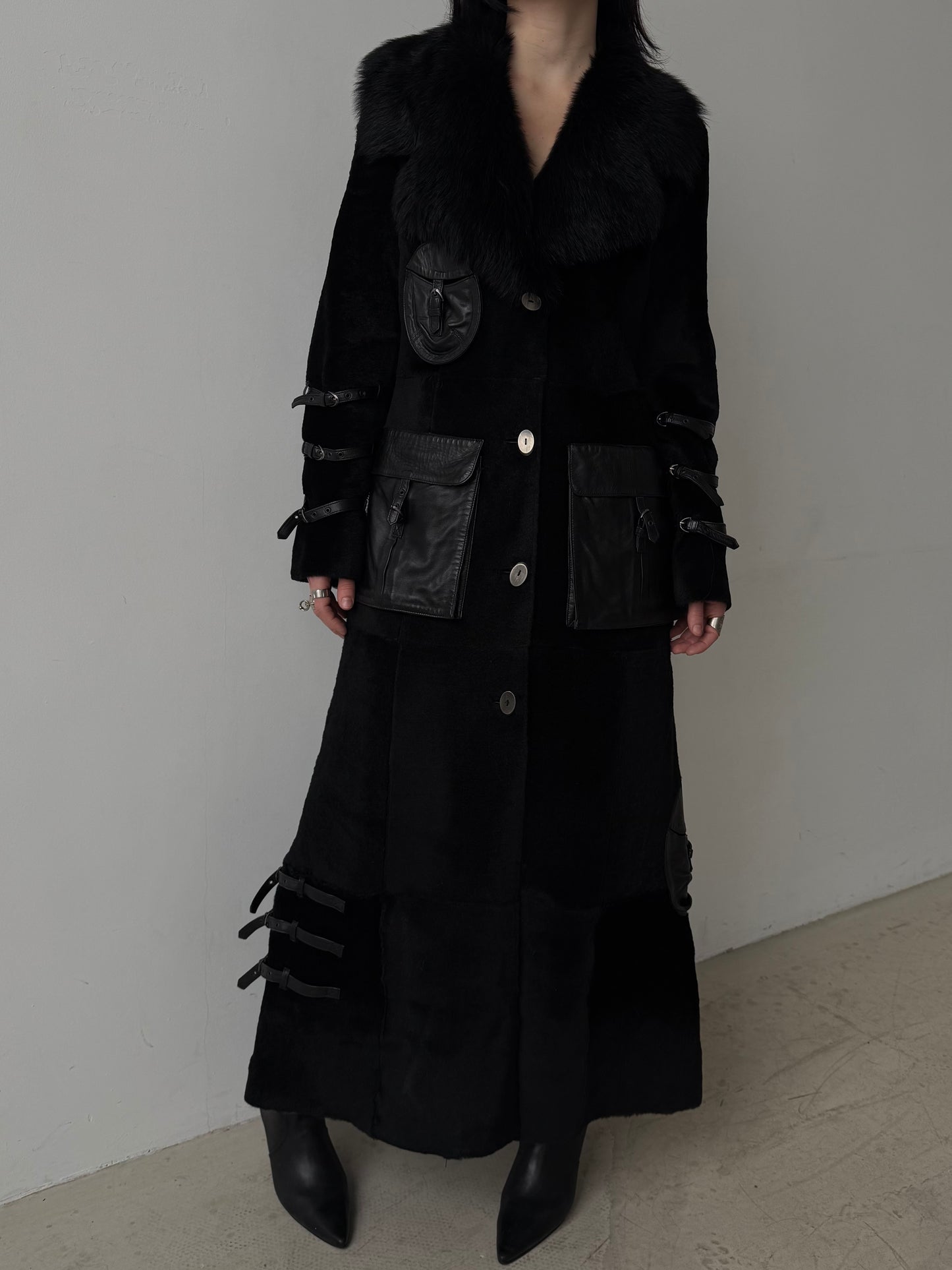 Vintage leather coat TWINKLING GLOBAL
