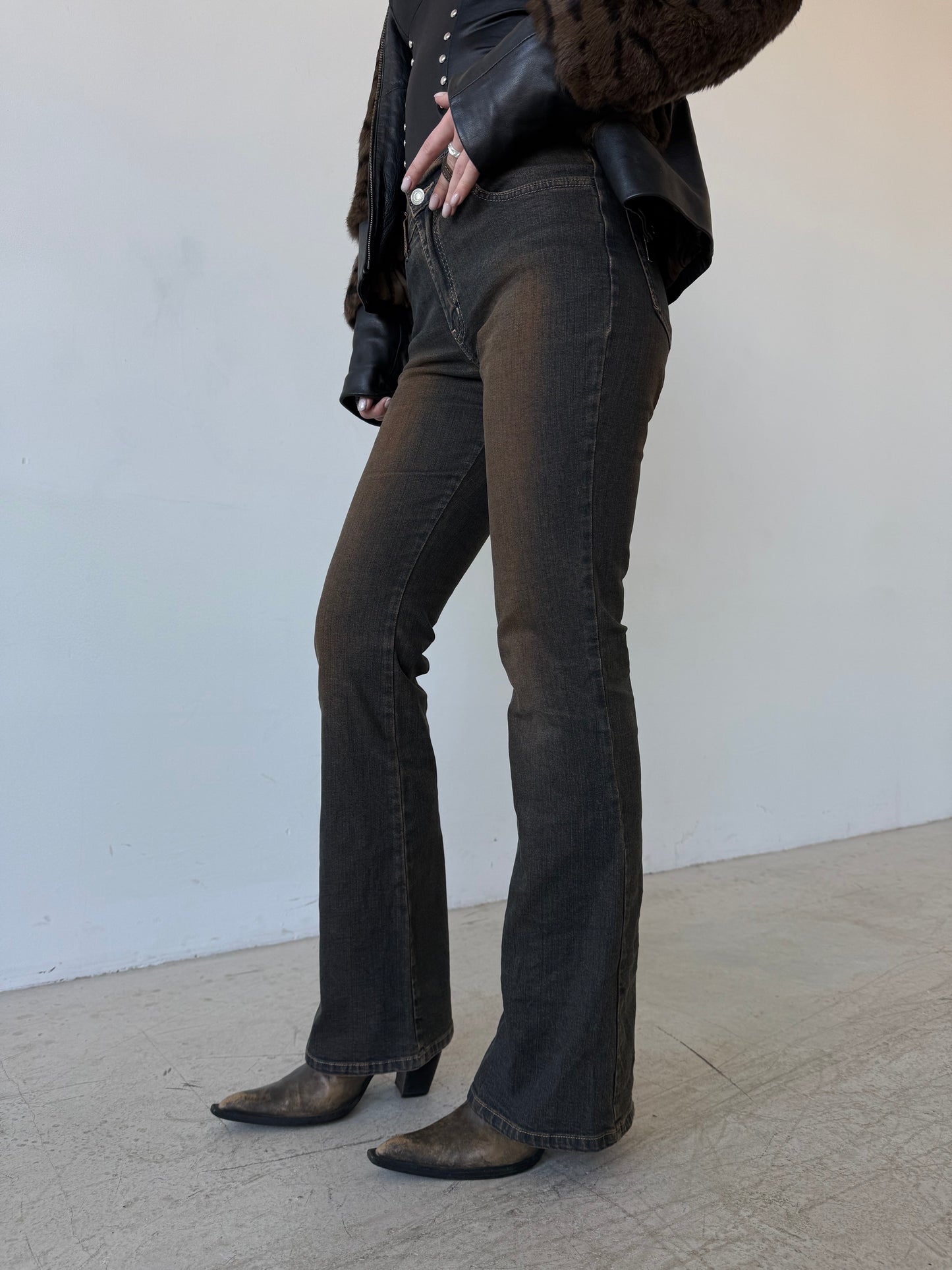 Vintage rust flare jeans TWINKLING GLOBAL