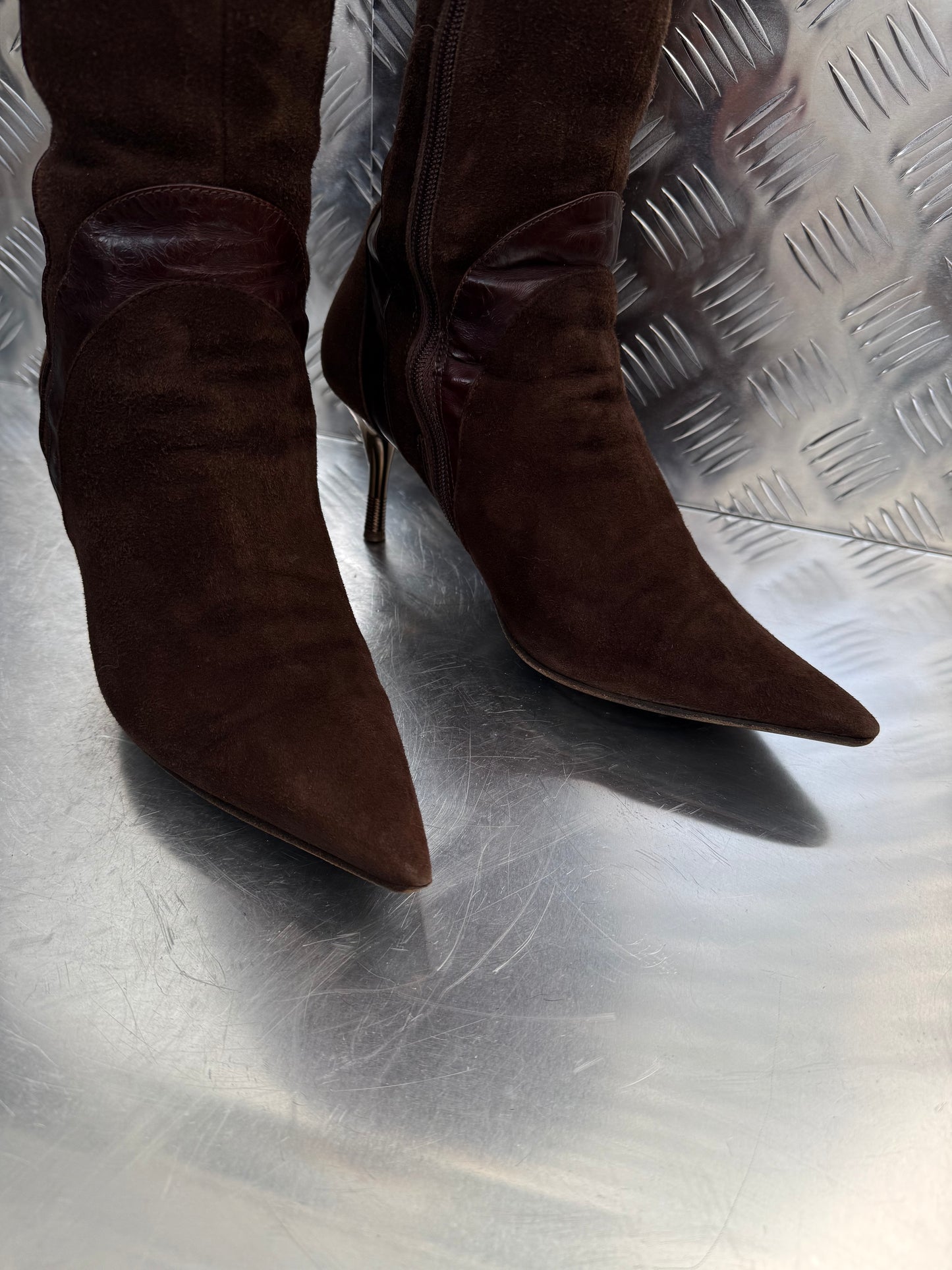 Vintage Italian suede leather boots TWINKLING GLOBAL