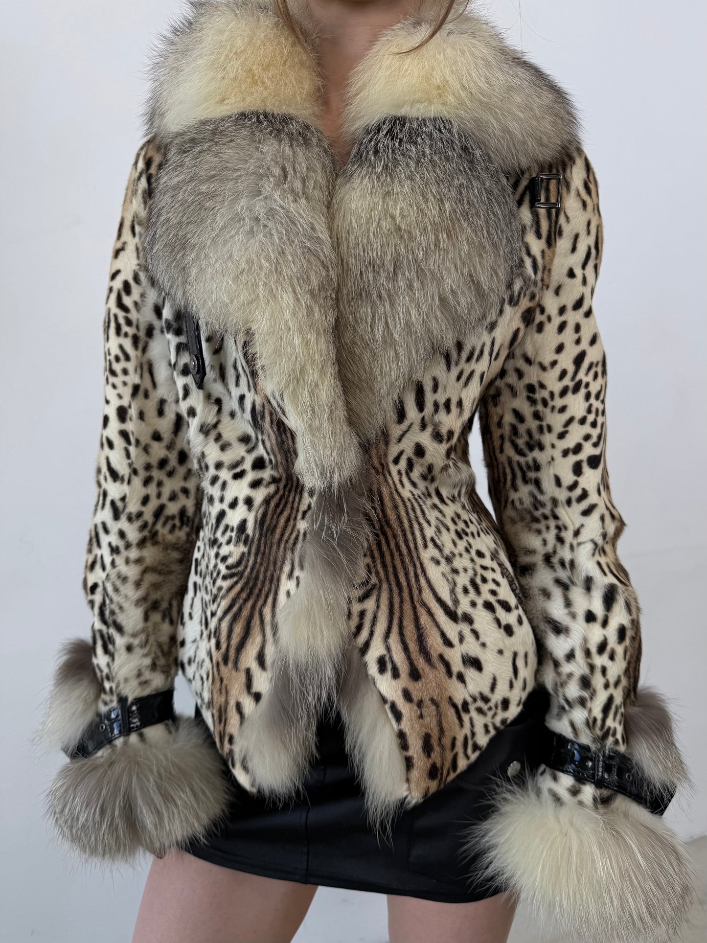Vintage leather coat TWINKLING GLOBAL