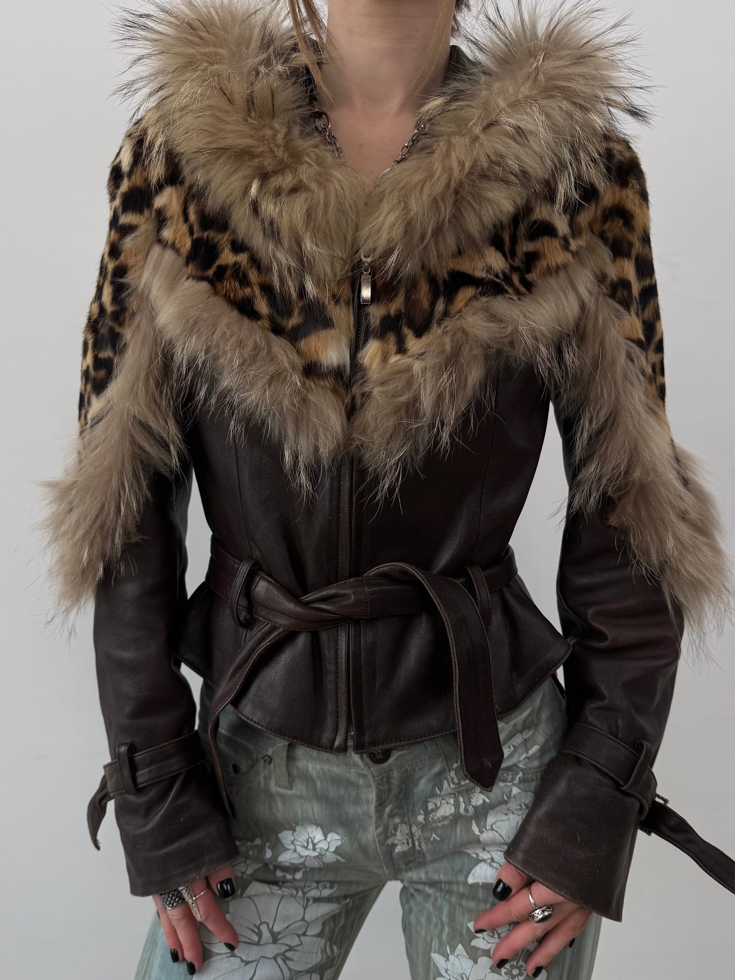 Vintage leather jacket TWINKLING GLOBAL