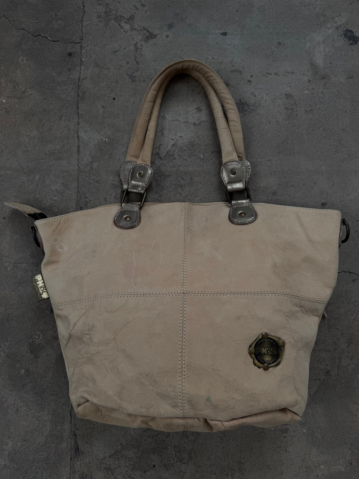 Vintage suede leather bag TWINKLING GLOBAL