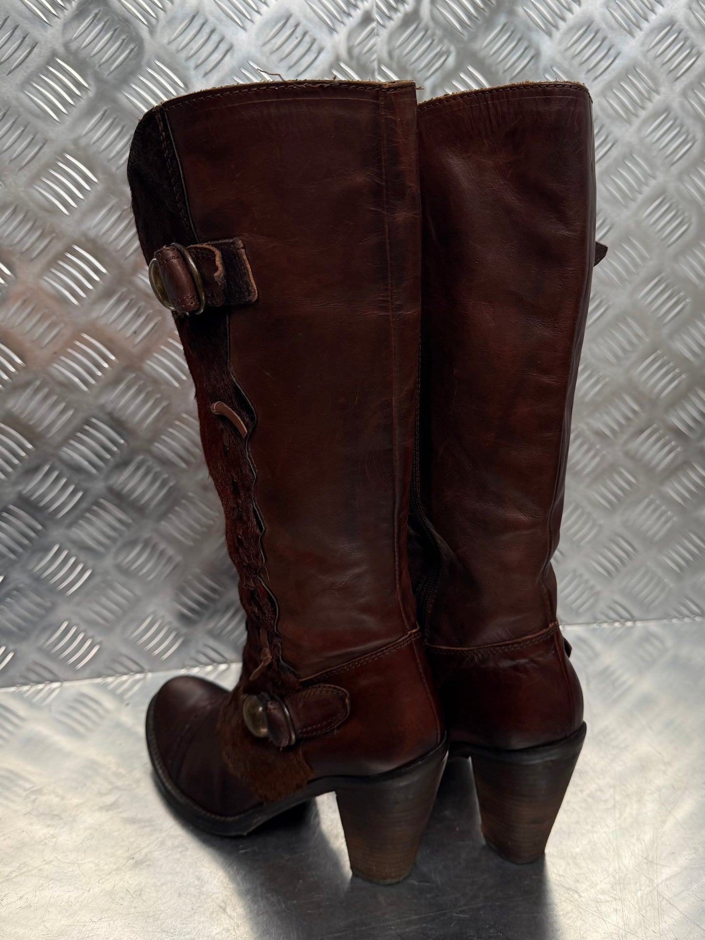 Vintage Italian leather cowboy boots TWINKLING GLOBAL