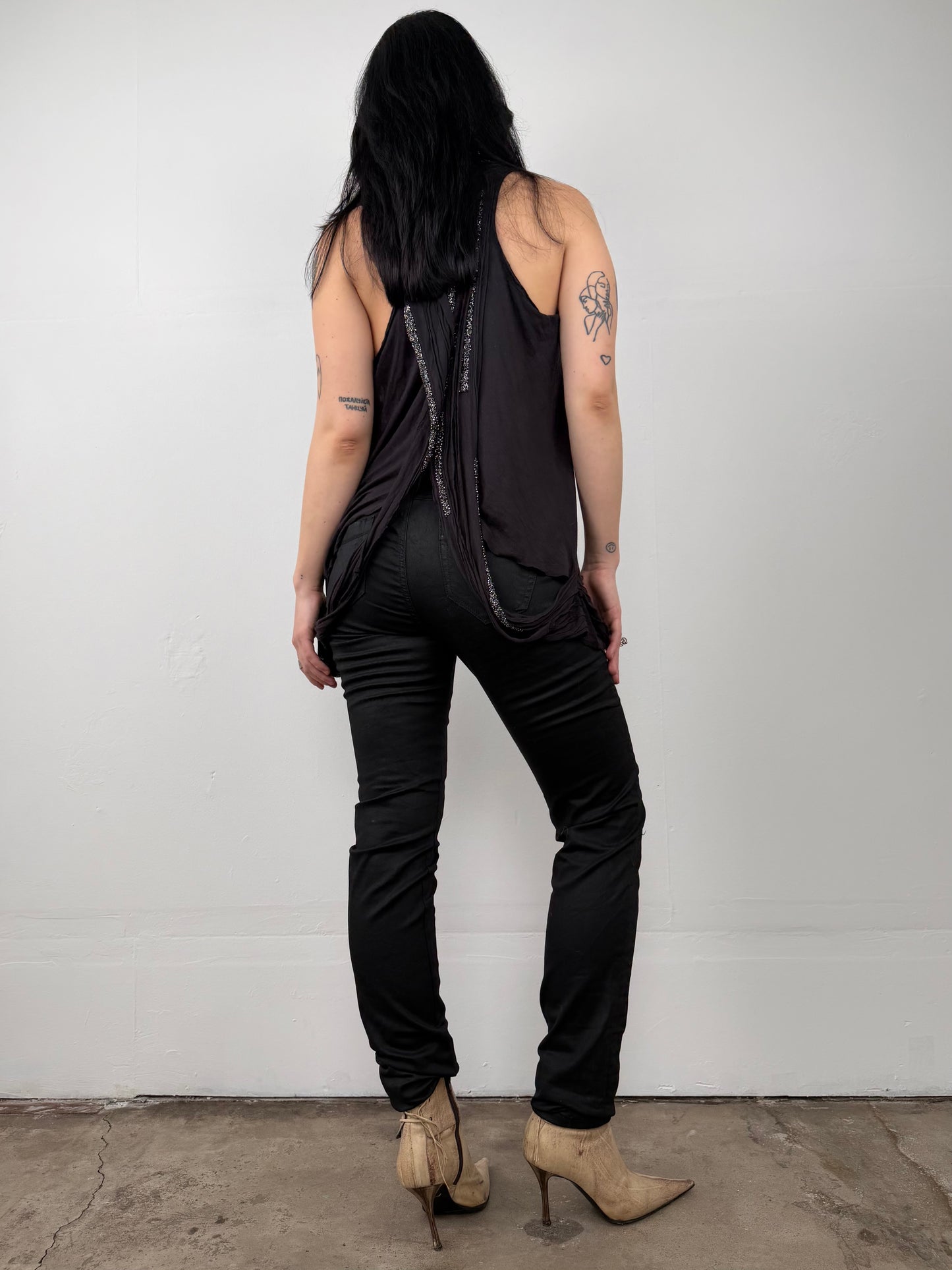 Vintage coated skinny jeans TWINKLING GLOBAL