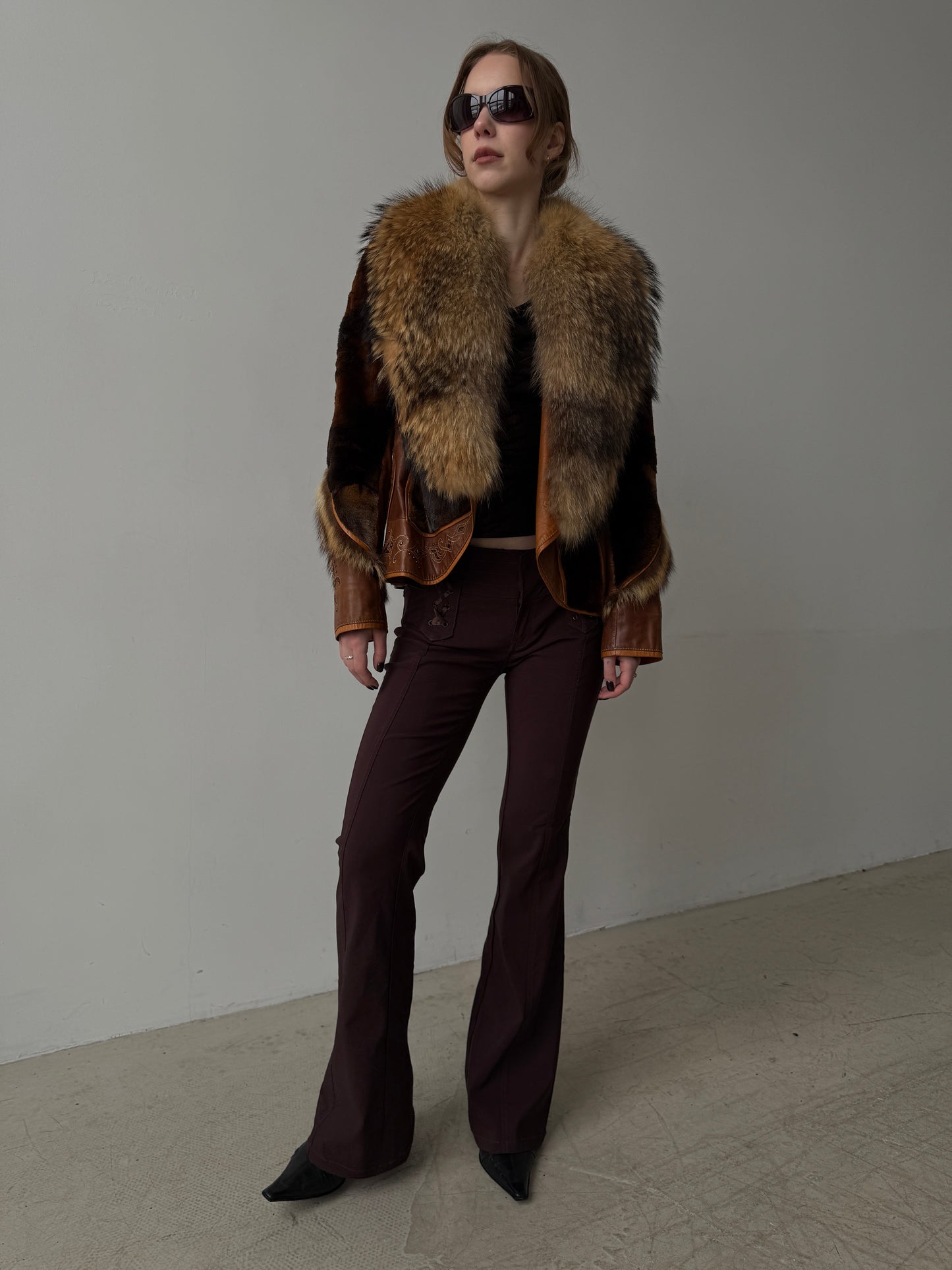 Vintage leather jacket TWINKLING GLOBAL