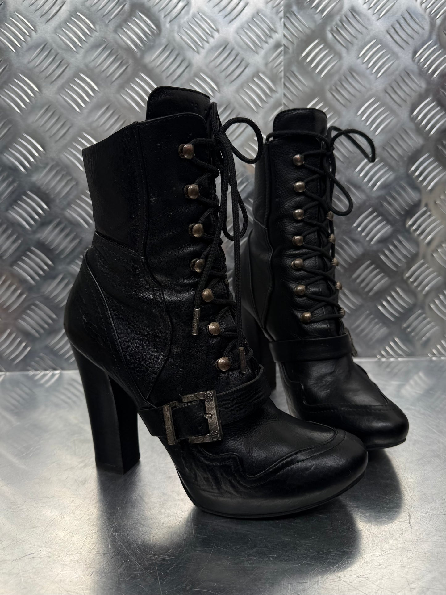 Vintage John Galliano leather boots TWINKLING GLOBAL