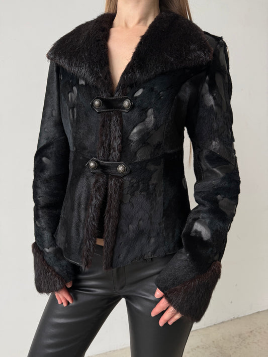 Vintage jacket black-blue mix TWINKLING GLOBAL