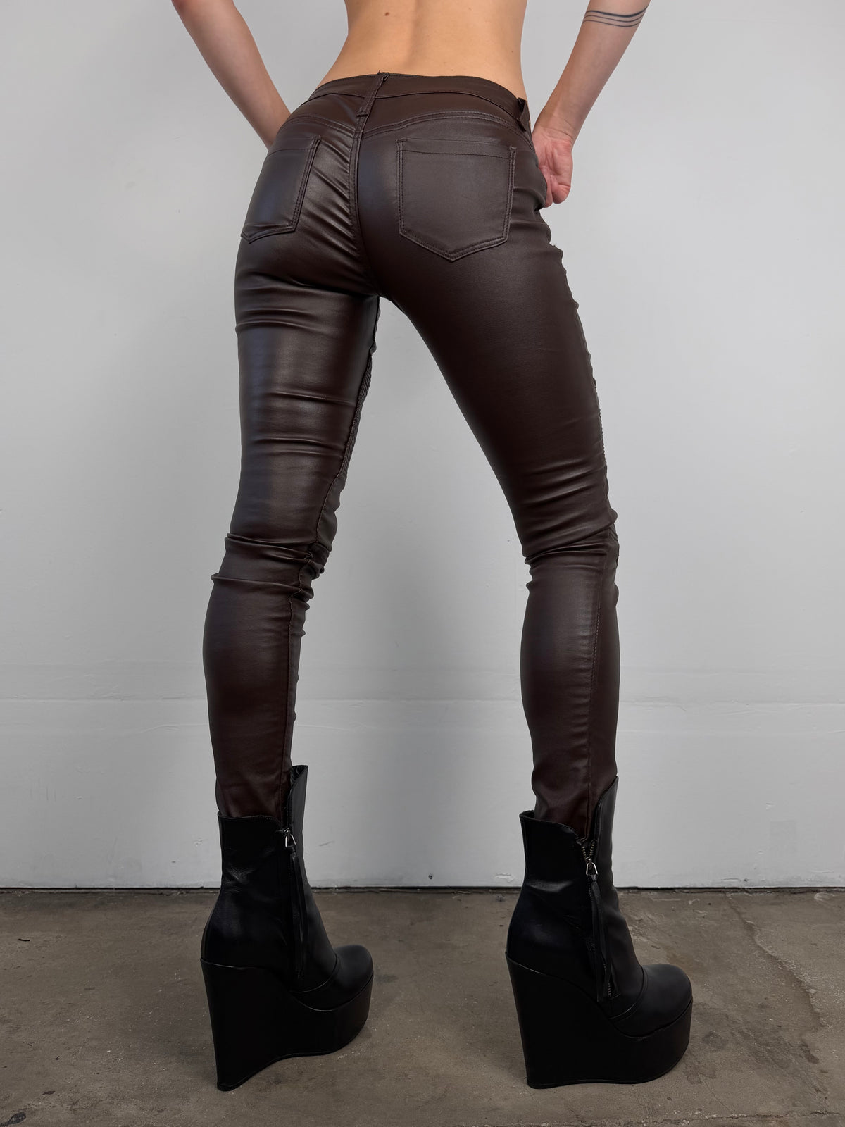 Brown stretch jeans TWINKLING GLOBAL