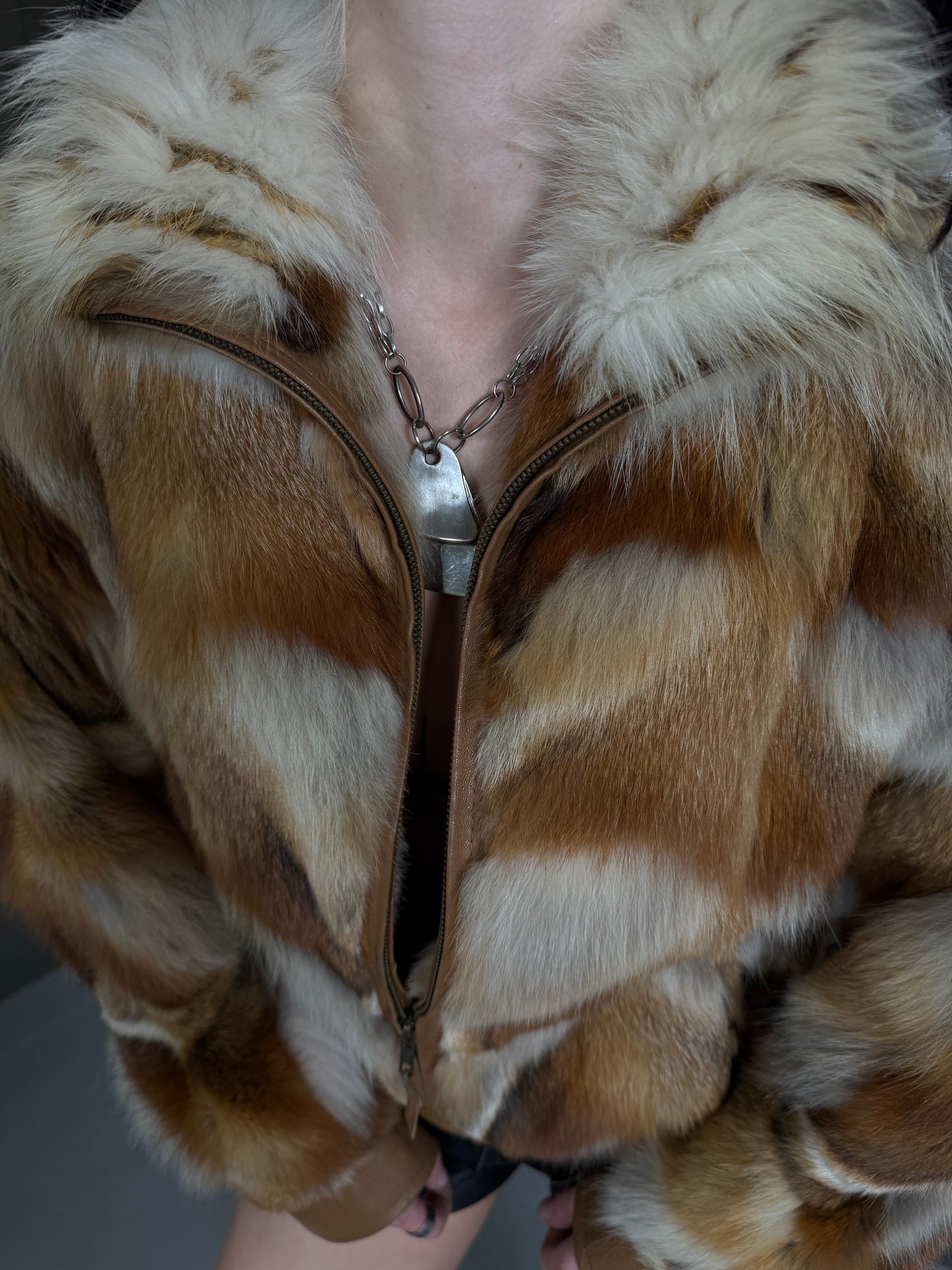 Vintage leather jacket TWINKLING GLOBAL