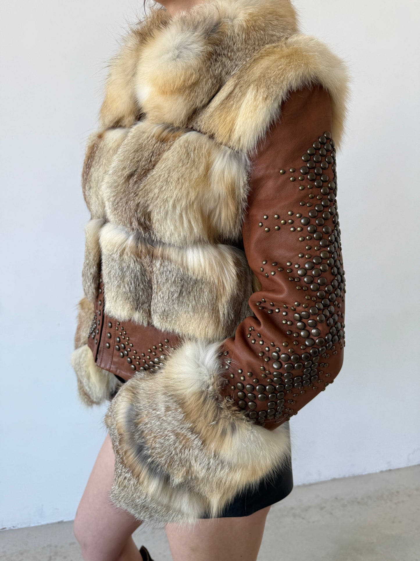 Vintage leather jacket TWINKLING GLOBAL