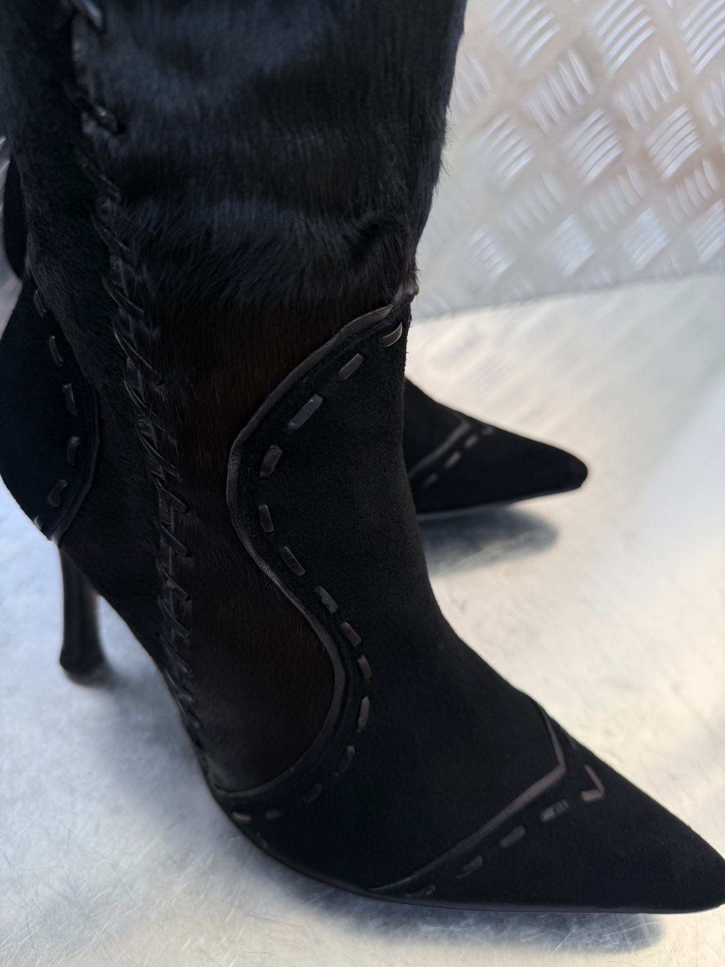 Vintage suede leather boots Twinkling Global