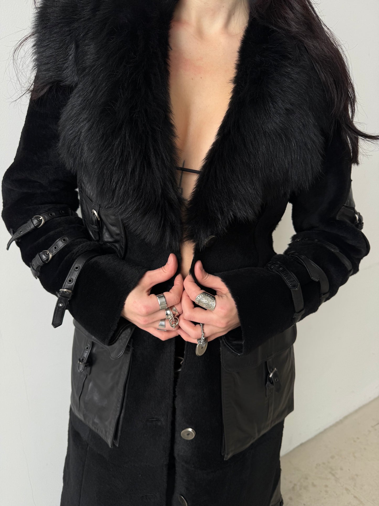 Vintage leather coat TWINKLING GLOBAL