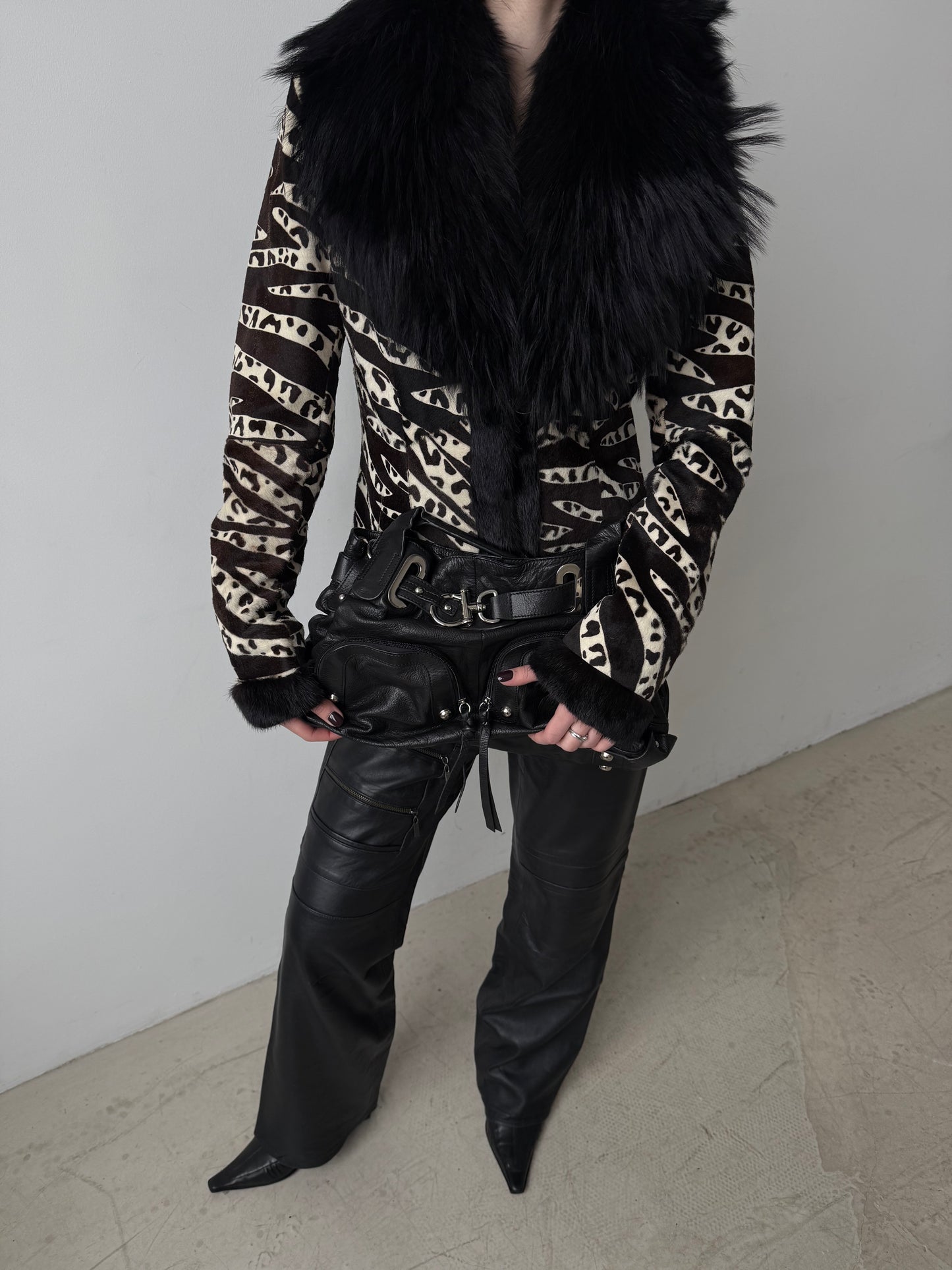 Vintage leather jacket TWINKLING GLOBAL