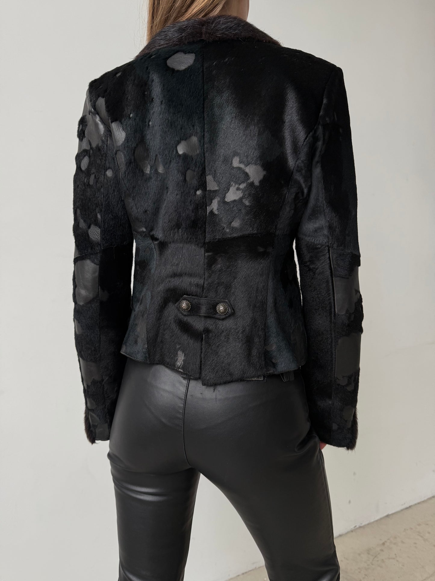 Vintage jacket black-blue mix TWINKLING GLOBAL