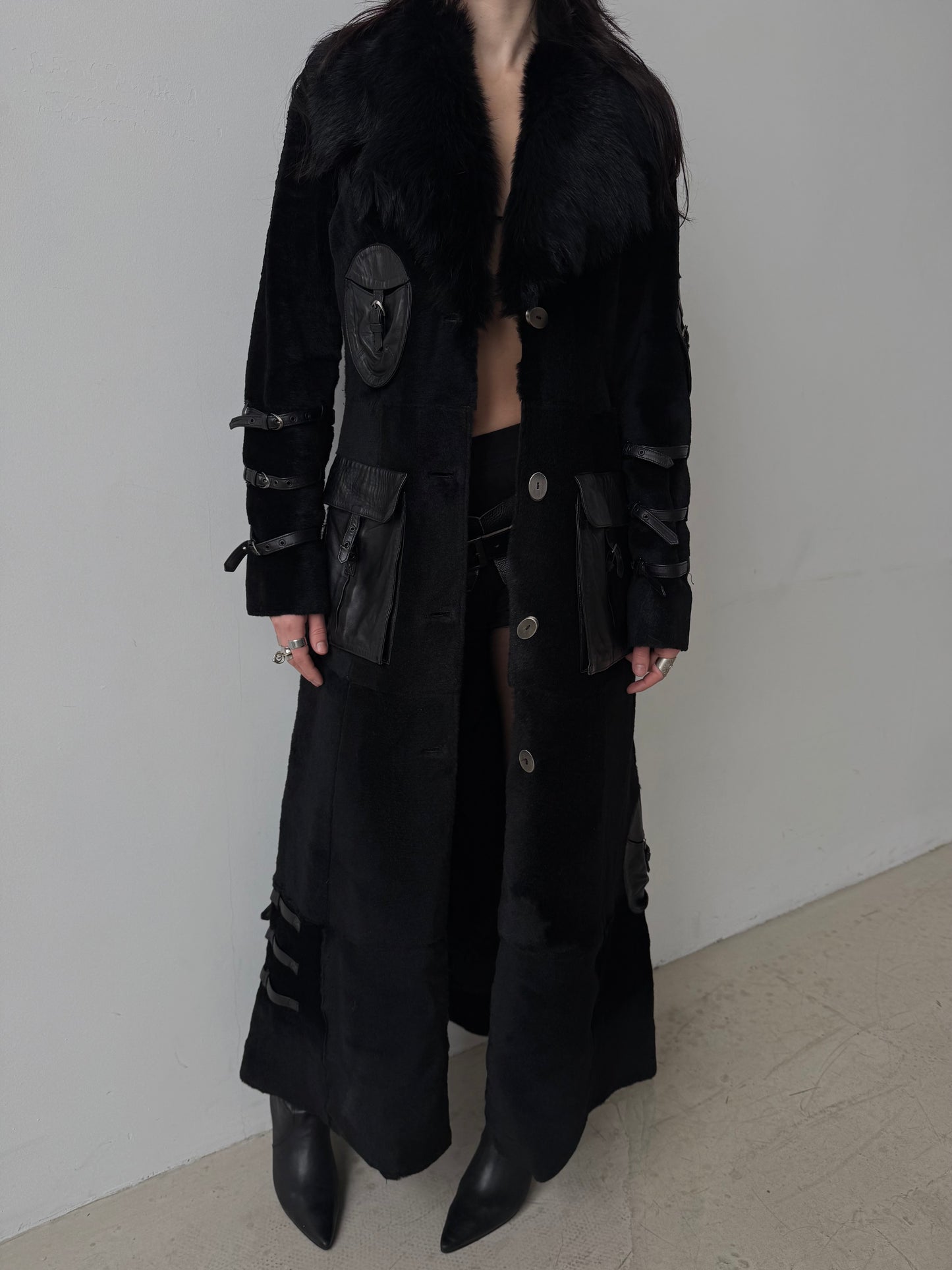 Vintage leather coat TWINKLING GLOBAL