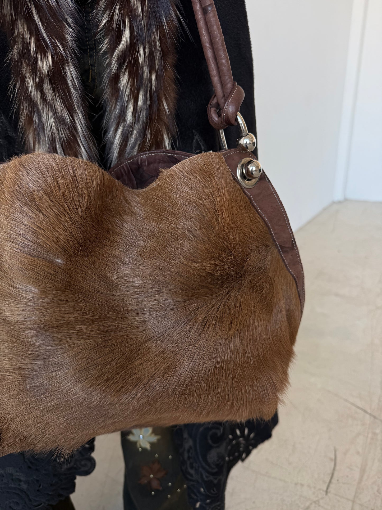 Vintage leather bag TWINKLING GLOBAL
