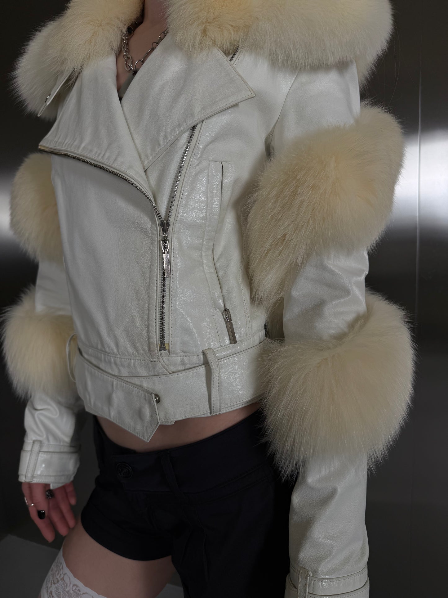 Vintage leather jacket TWINKLING GLOBAL