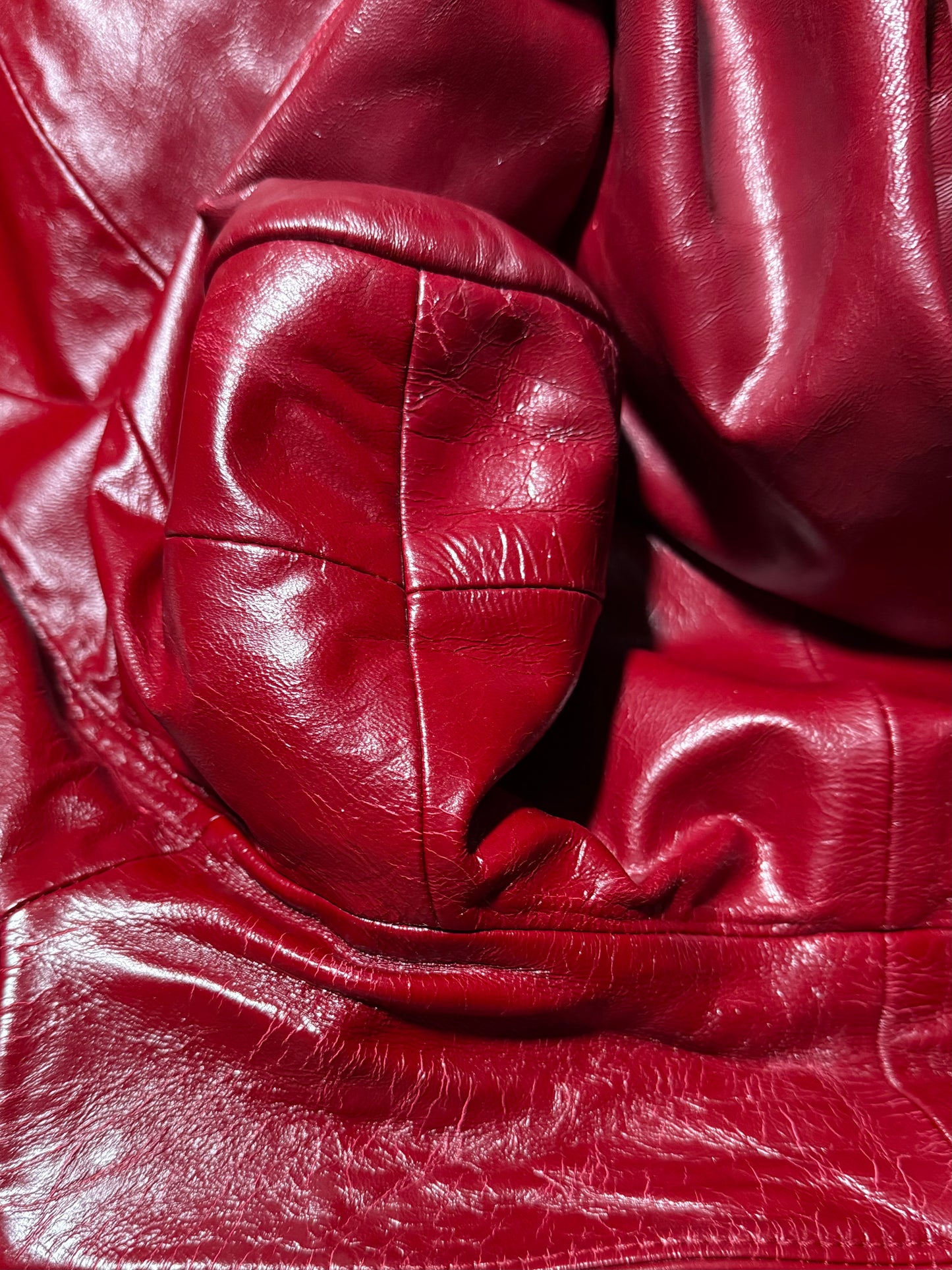 Vintage red leather jacket